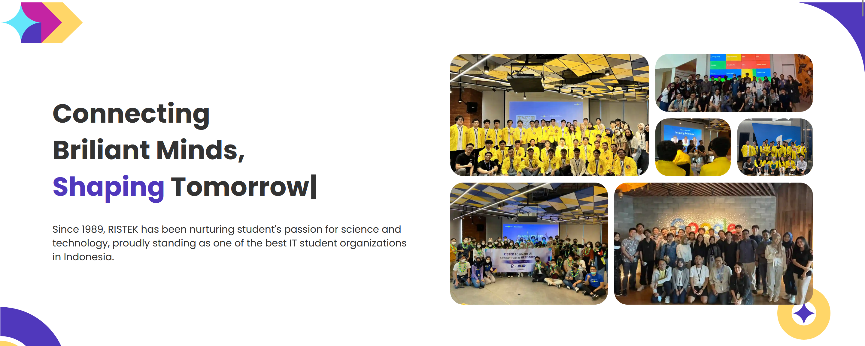 RISTEK's 2024 Landing Page